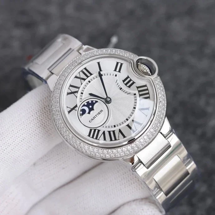 Cartier Cartier Ballon Bleu Diamond Bezel Silver Watch Silver - 1