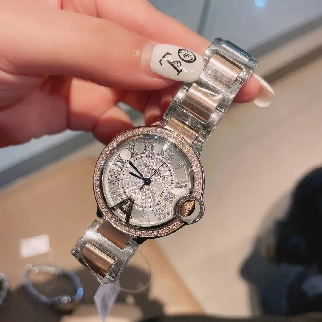 Cartier Cartier Ballon Bleu Diamond Bezel Silver Watch Silver - 1