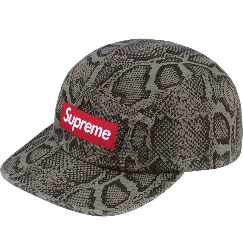 Supreme Supreme Box Logo Snake Print Camo Cap Brown - 1