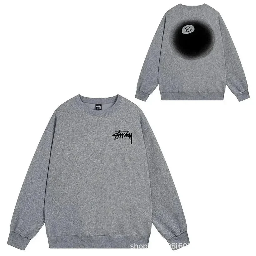 Stussy Stussy 8-Ball Crewneck Sweatshirt 514 Dark Grey Grey - 1