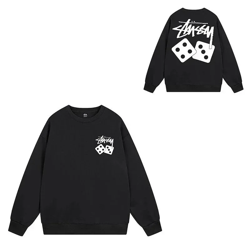 Stussy Stussy Tri-Logo Dice Black Crewneck Sweatshirt Black - 1