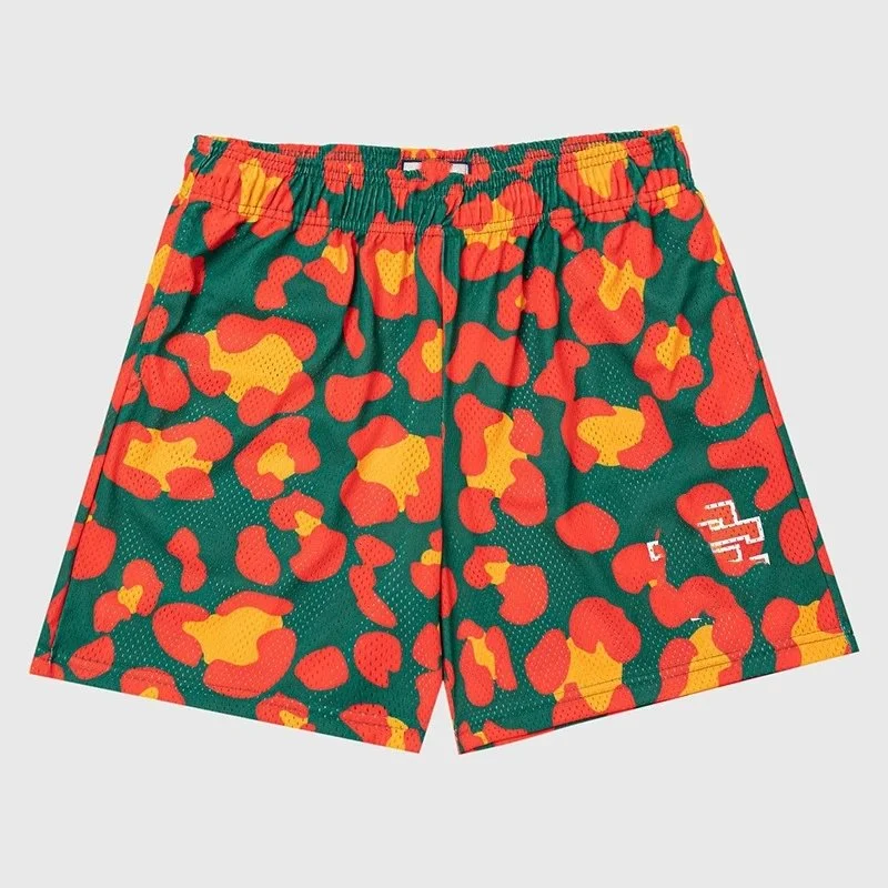 Other Colorful Camo Basketball Shorts 1 Green Holes Green - 1