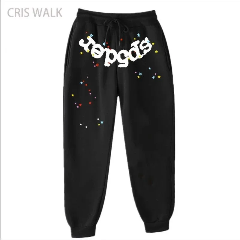 Other K Black Purple Web White Sp5der Sweatpants Black - 1