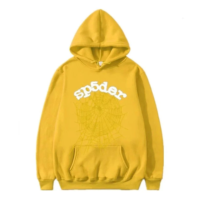 Other Y Yellow Spider Web Hoodie Sweatshirt Yellow - 1