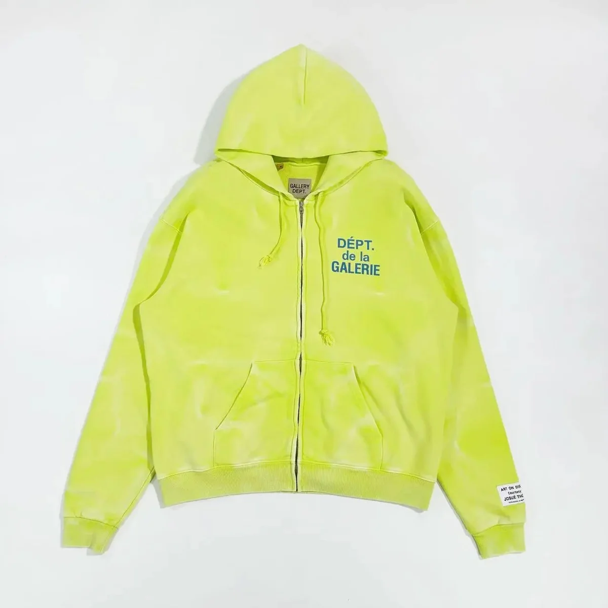 Gallery Dept. Gallery Dept. Art That Kills Neon Yellow Zip-Up Hoodie Yellow - 1