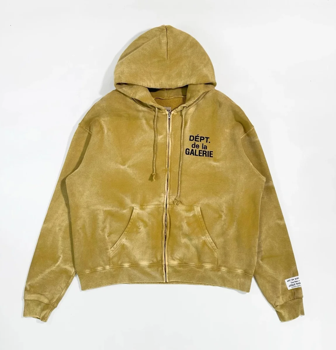 Gallery Dept. Gallery Dept. Dept De La Galerie Zip-Up Hoodie Khaki Beige - 1