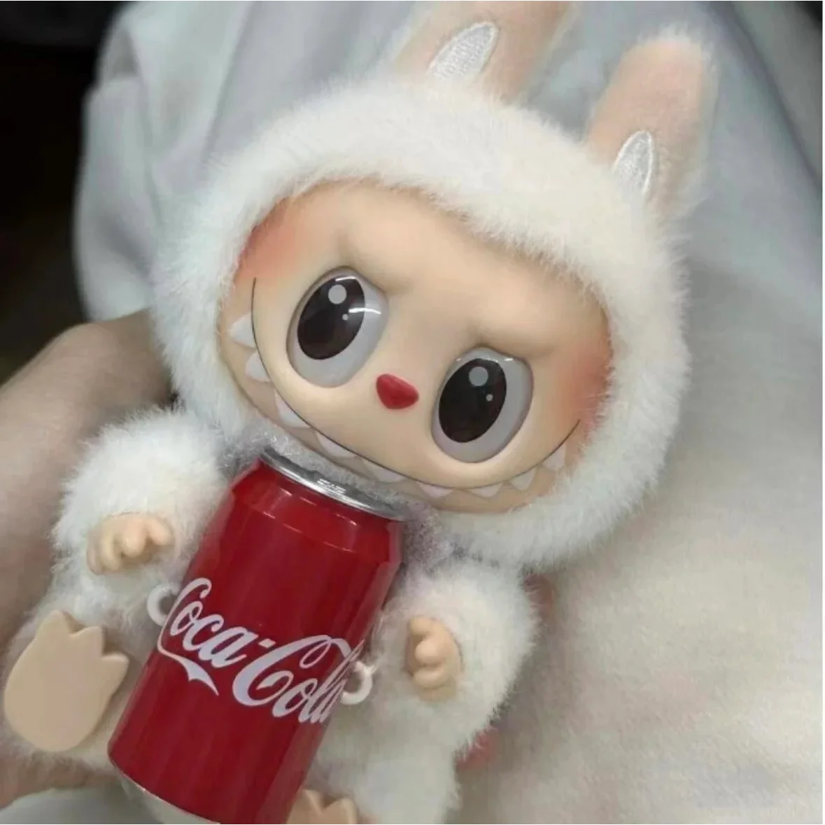 Other Unisex White Plush Bunny Doll with Coca-Cola Can White - 1