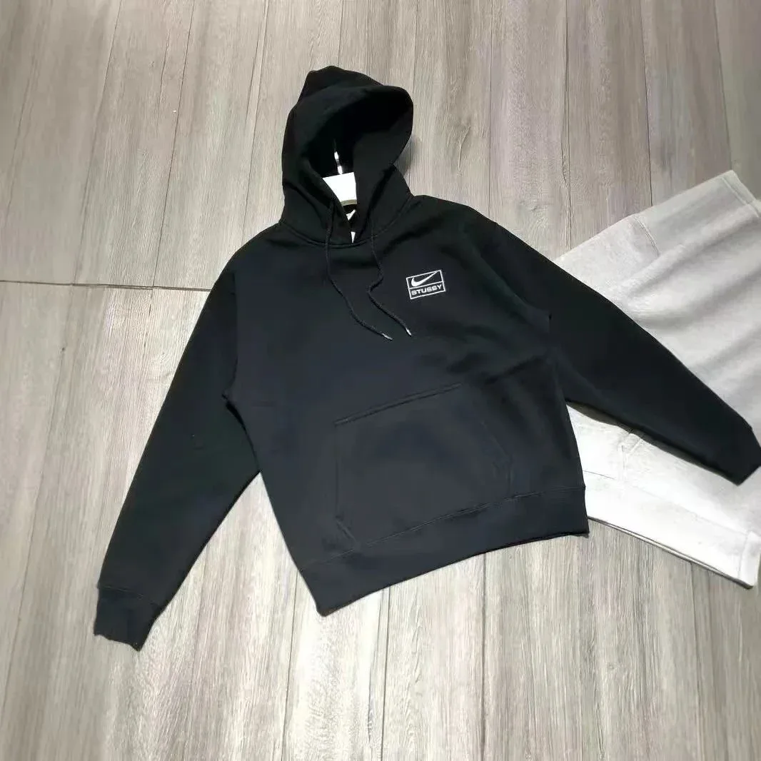 Stussy Stussy Black Bear Logo Hoodie Sweatshirt Black - 1