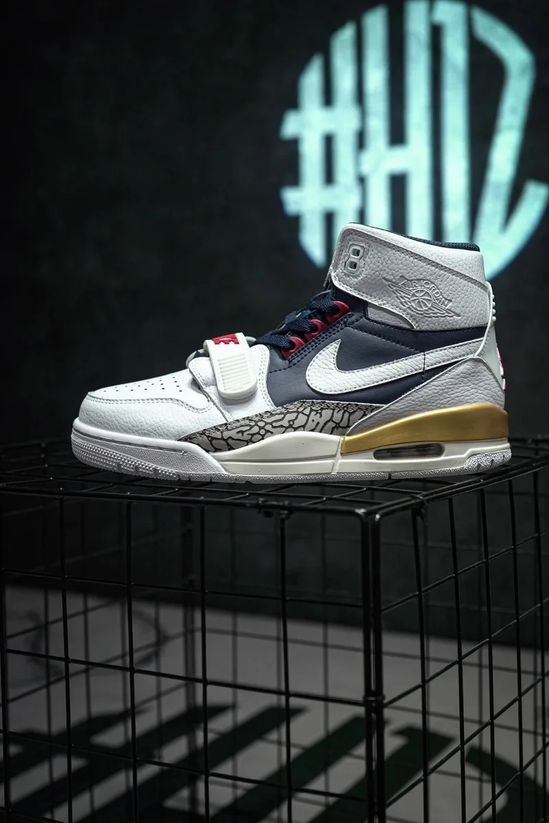 Jordan Nike Air Jordan Legacy 310 White/Navy/Gold Sneakers White - 1