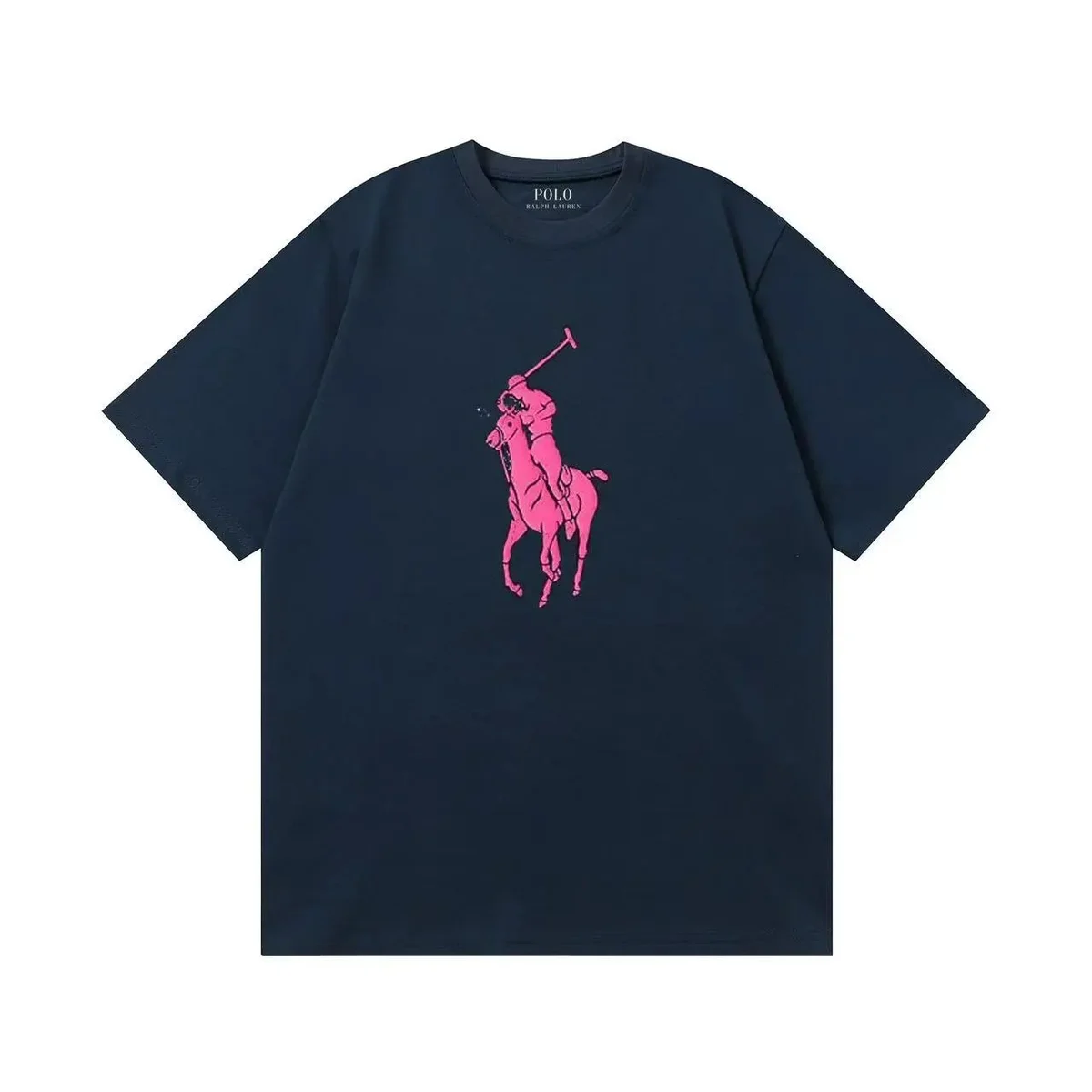 Polo Ralph Lauren Polo Ralph Lauren Classic Logo Pink Horse T-Shirt Navy Navy - 1