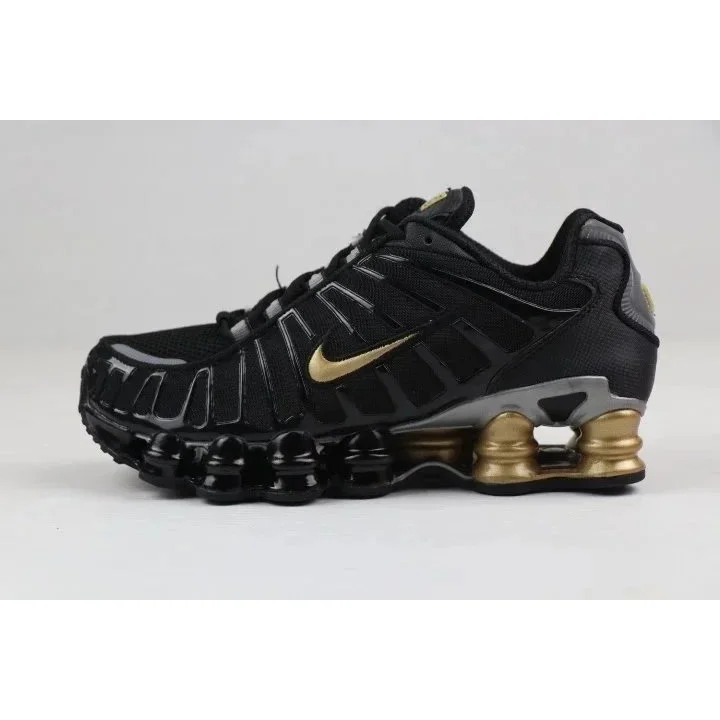 Nike Nike Shox R4 Triple Black Gold Sneakers Black - 1