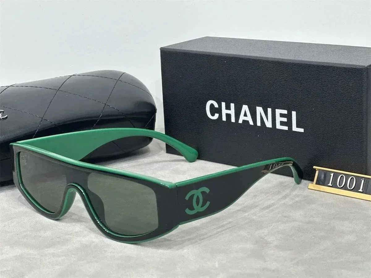 Chanel Classic Flap Occhiali da sole Shield verdi