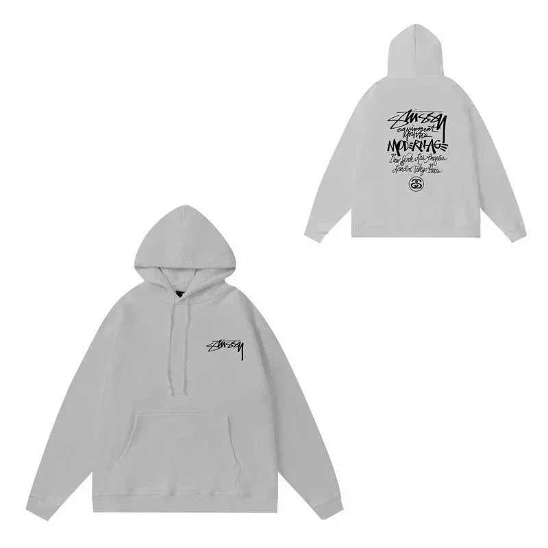 Stussy Stussy Tri-Logo Hoodie 131 Grey Grey - 1