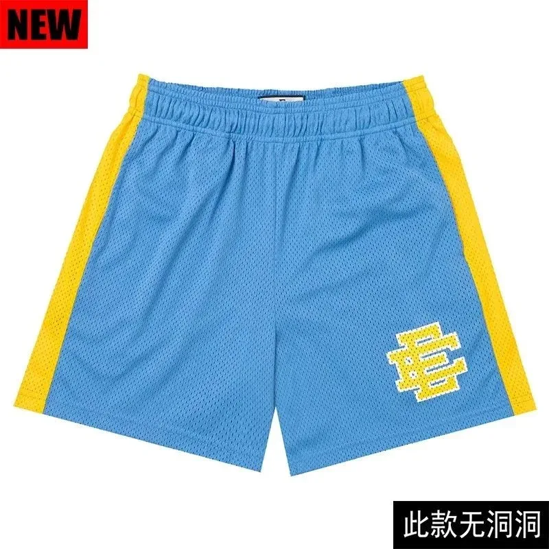 Other Blue and Yellow Mesh Basketball Shorts Blue - 1