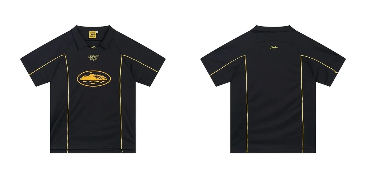 Other Black & Gold Polo Shirt with Embroidered Logo Black - 1