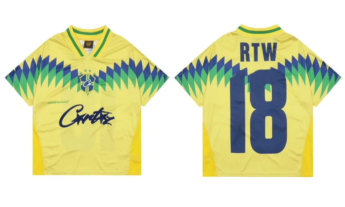 Other Unisex Yellow RTW 18 Jersey with Brazil Crest Yellow - 1