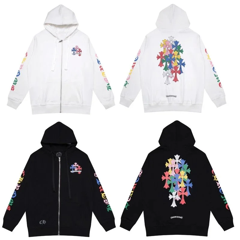 Chrome Hearts Chrome Hearts CH Plus Cross Zip Hoodie White BF5010 White - 1