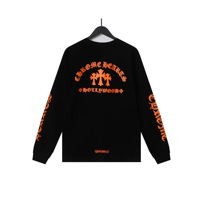 Chrome Hearts Chrome Hearts Hollywood Cross Long Sleeve T-Shirt Black Black - 1