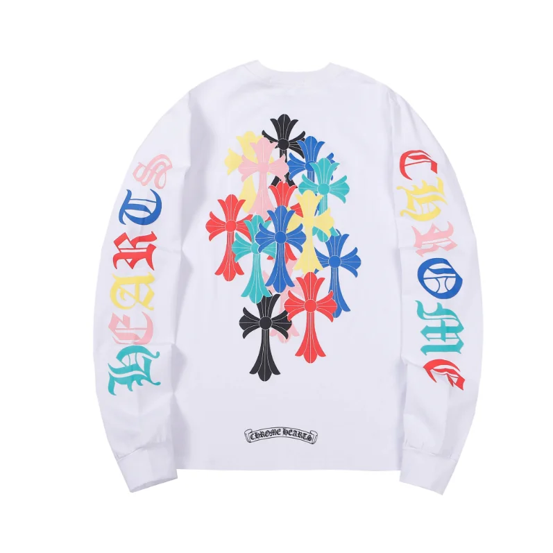 Chrome Hearts Chrome Hearts Cross Print Long Sleeve T-Shirt White White - 1