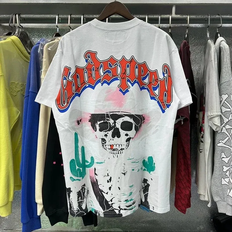 Godspeed Godspeed White Skull Print T-Shirt White - 1