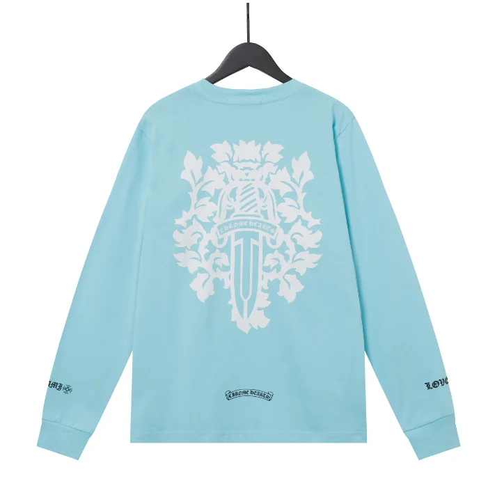 Chrome Hearts Chrome Hearts CH Plus Light Blue Long Sleeve T-Shirt Blue - 1