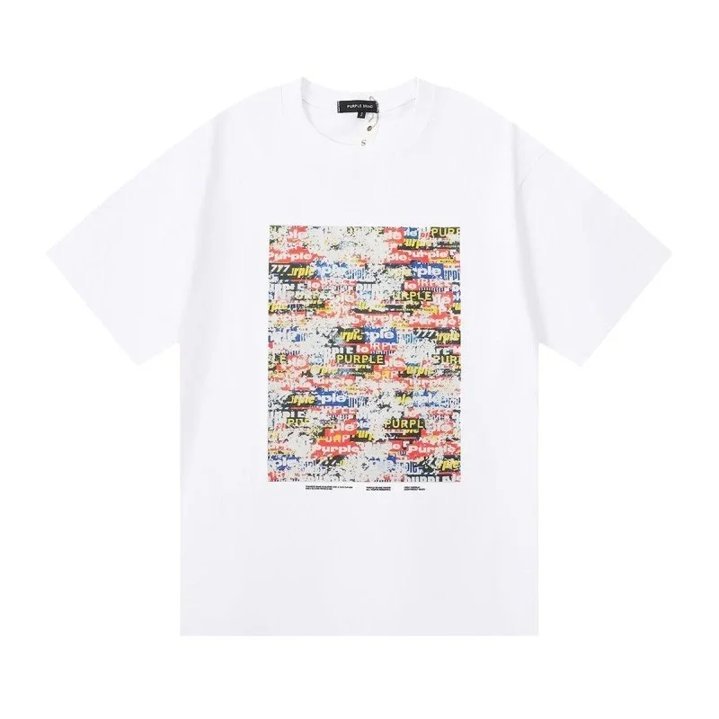 Purple Brand Purple Brand P001 White Graphic T-Shirt White - 1