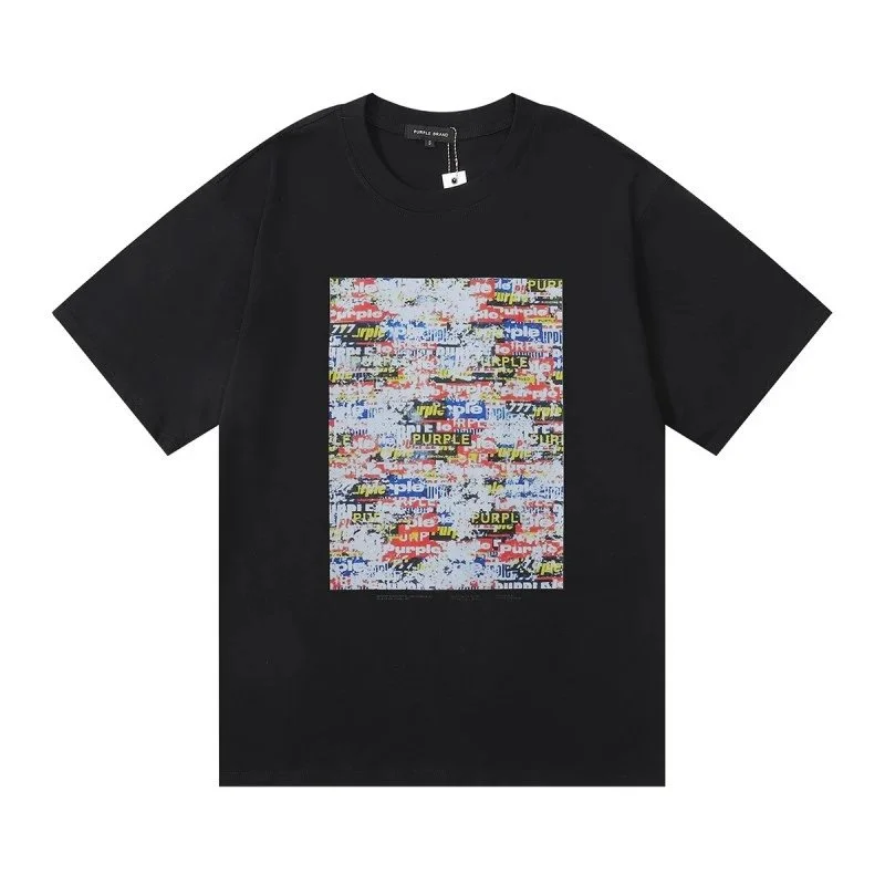 Purple Brand Purple Brand P001 Black Graphic T-Shirt Black - 1
