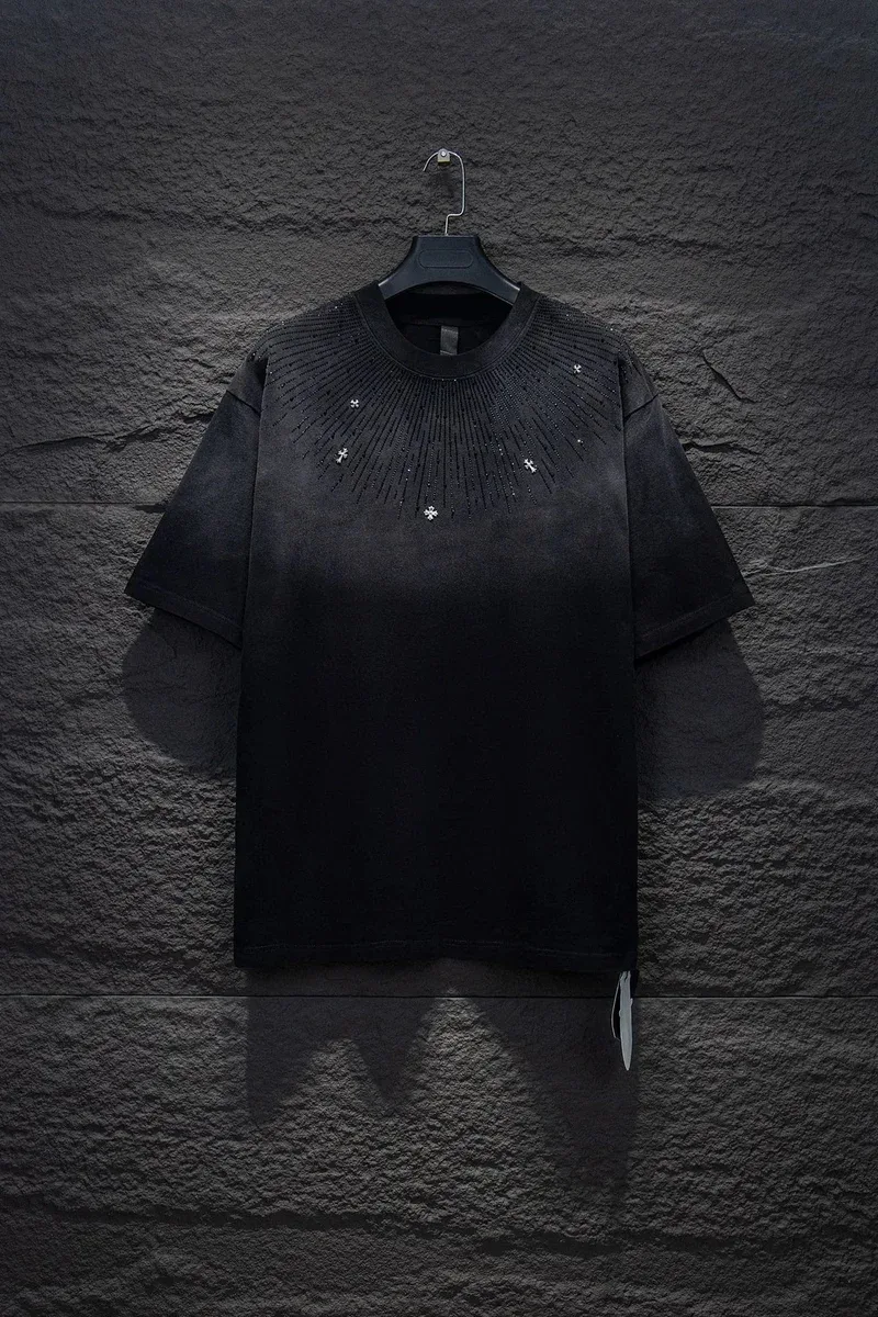 Other Unisex Black Embellished T-Shirt Black - 1