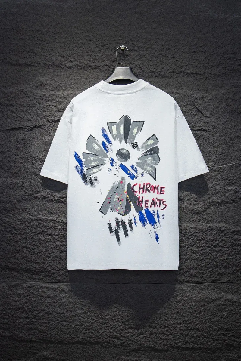 Chrome Hearts Chrome Hearts White Abstract Print T-Shirt White - 1