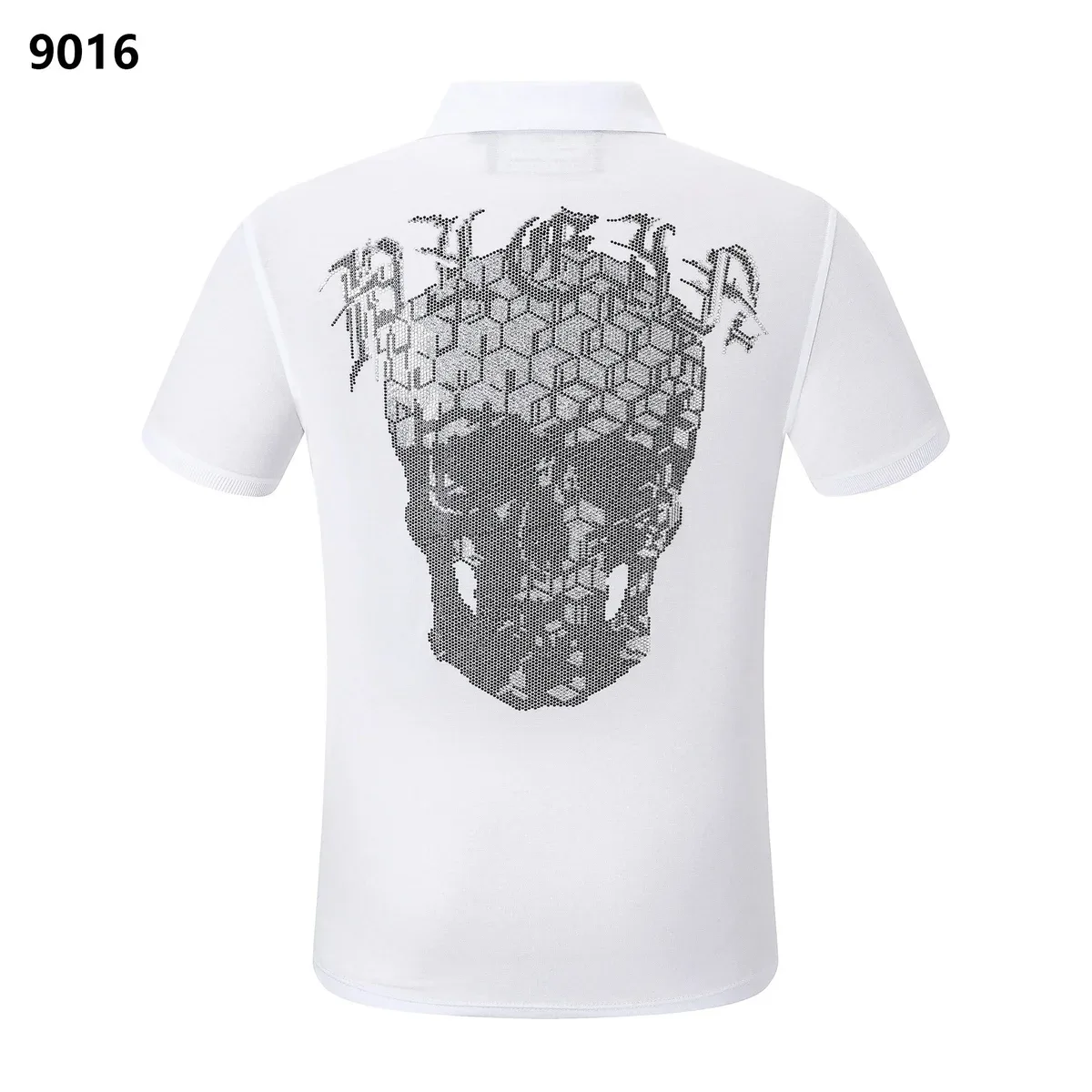 Other White Graphic Polo Shirt with Back Print White - 1