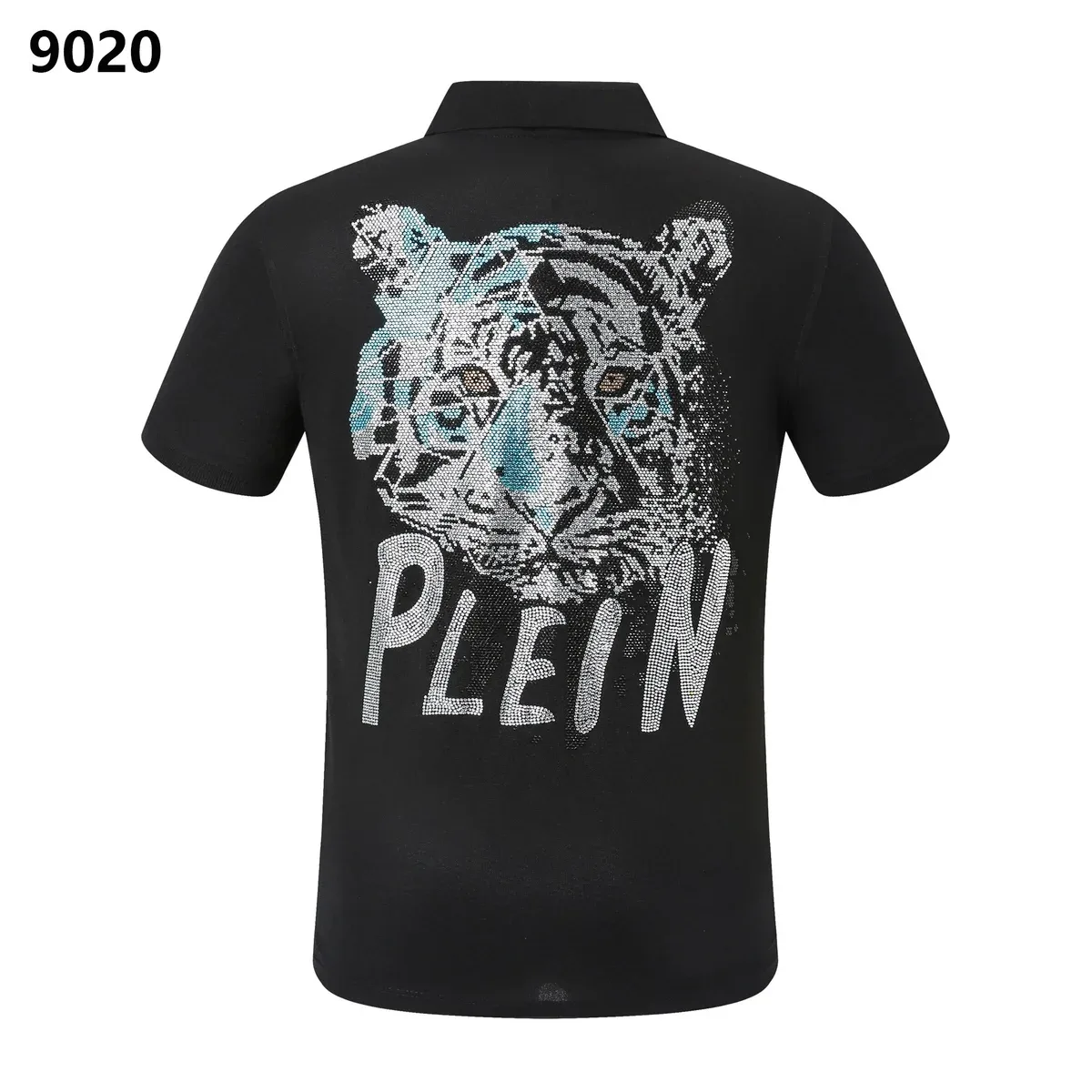 Philipp Plein Plein Tiger Embellished Polo Shirt Black Black - 1