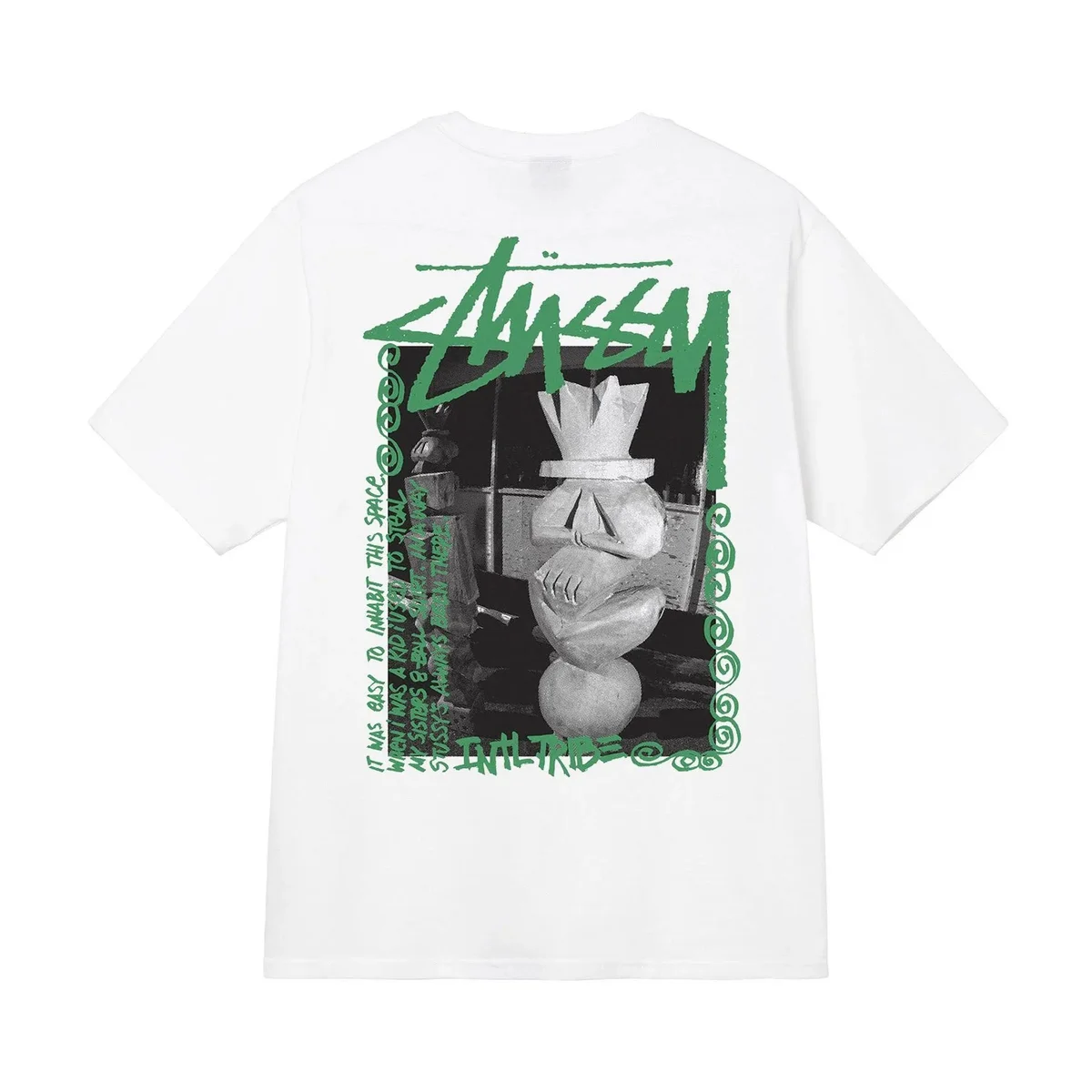 Stussy Stussy Tri-Logo White Stone Figure T-Shirt White - 1