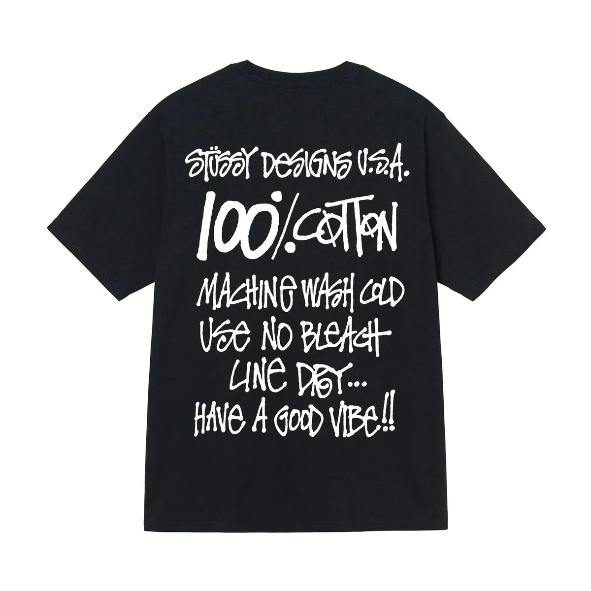 Stussy Stussy 100% Cotton Black T-Shirt Black - 1
