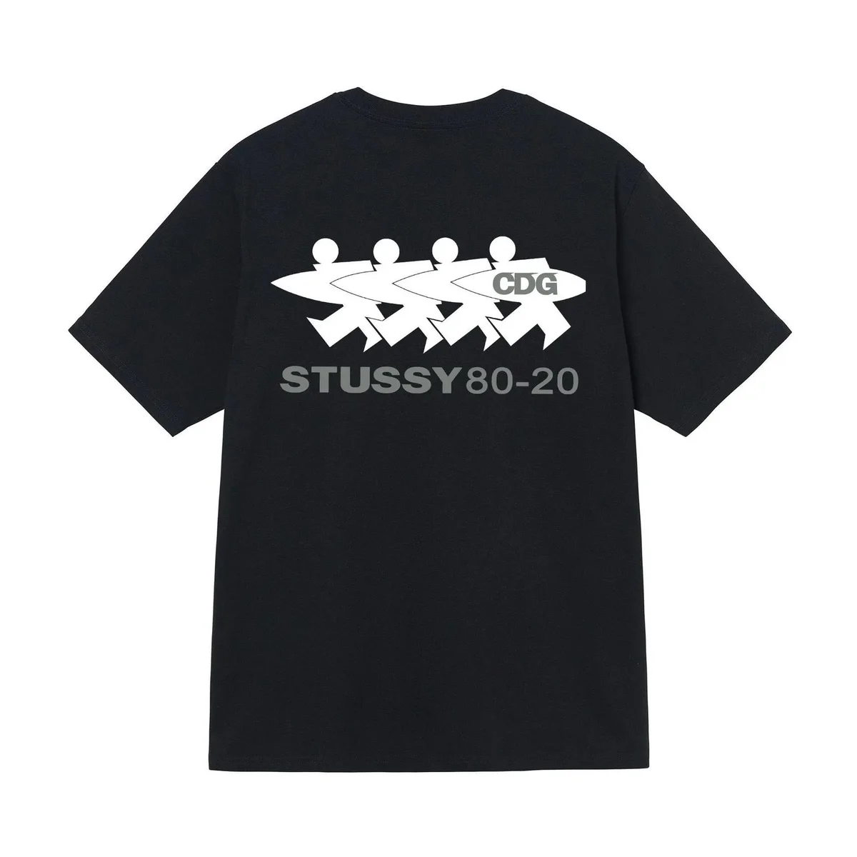 Stussy Stussy CDG STUSSY80-20 Black T-Shirt Black - 1