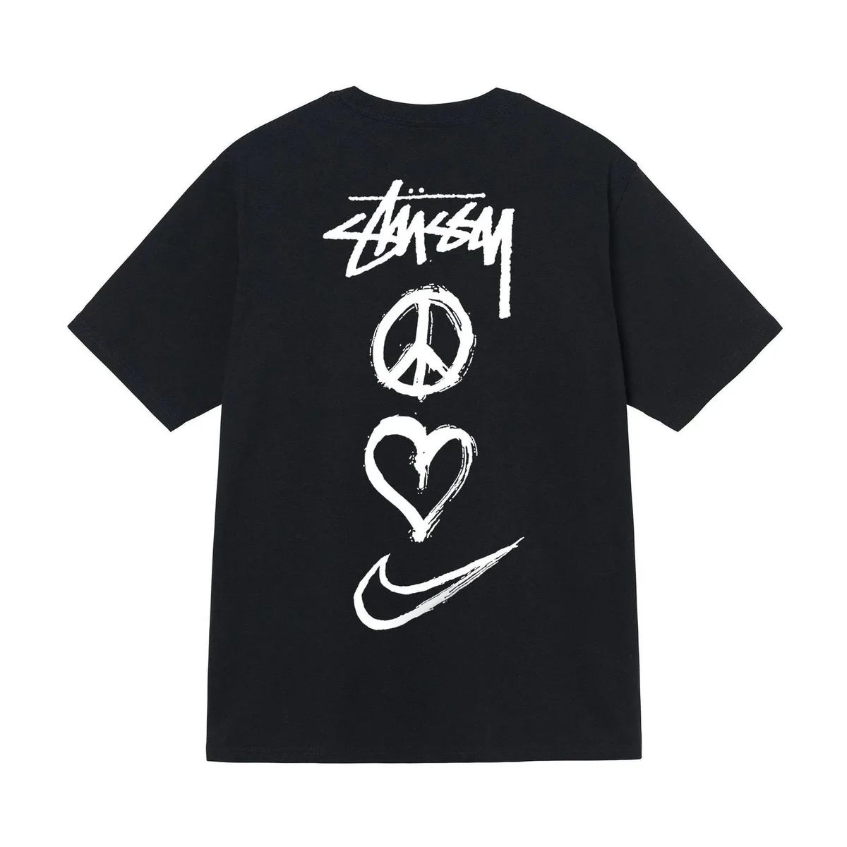 Stussy Stussy Peace Heart Nike Black T-Shirt Black - 1
