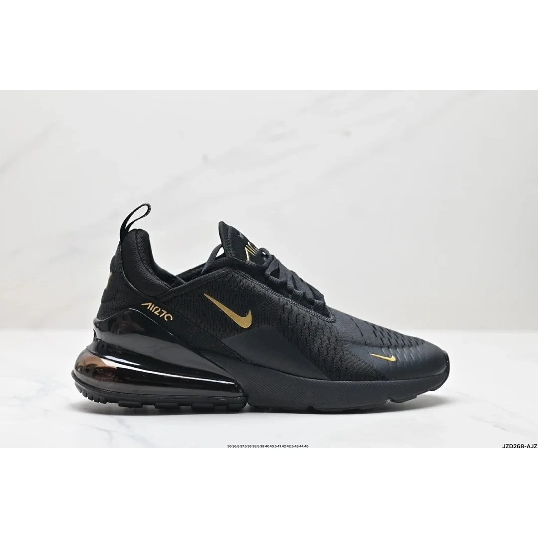 Nike Nike Air Max 270 Triple Black Gold Sneakers Black