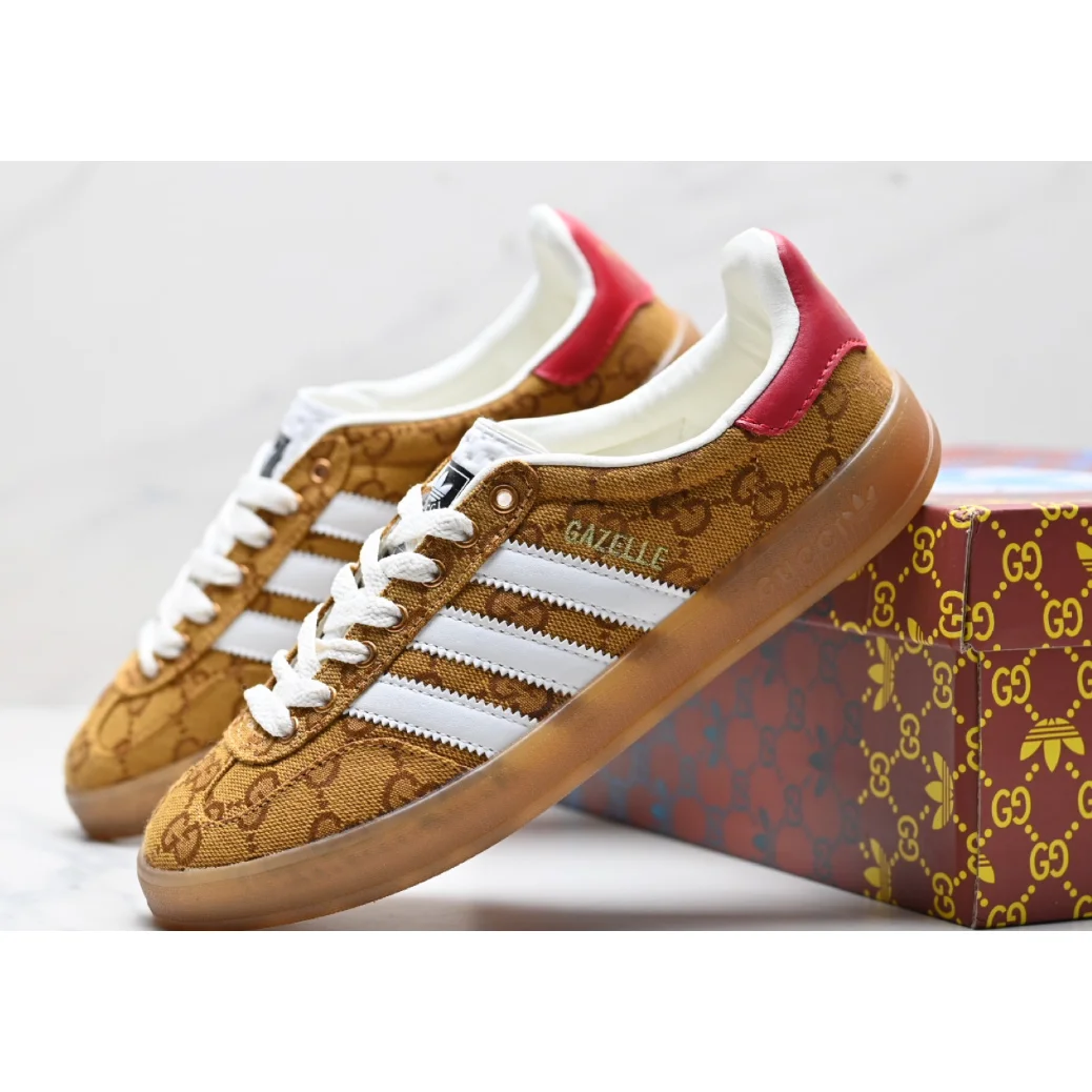 Adidas Adidas Gazelle GG Monogram Brown & Red Sneakers Brown - 1