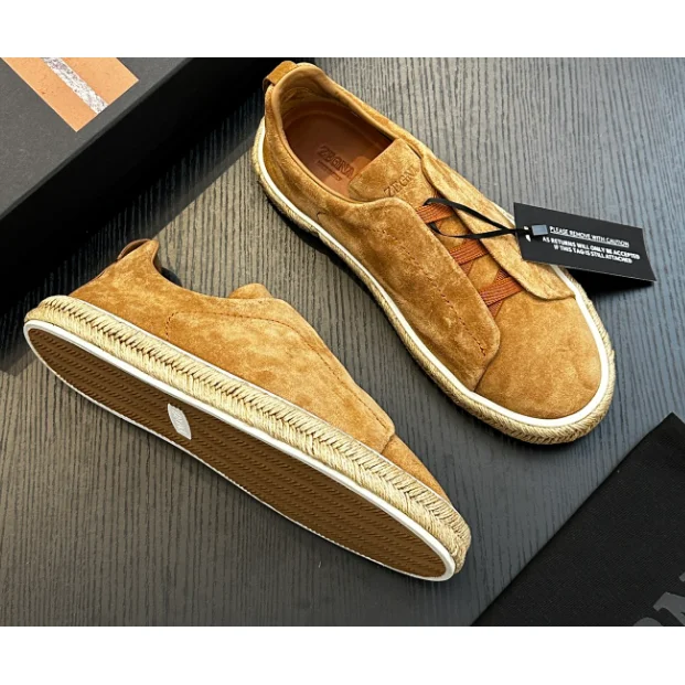 Other Unisex Suede Espadrille Sneakers Beige Loafers Beige - 1