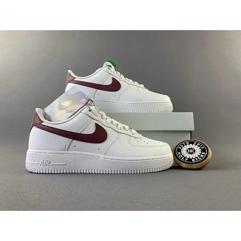Nike Nike Air Force 1 White/Burgundy Sneakers White - 1
