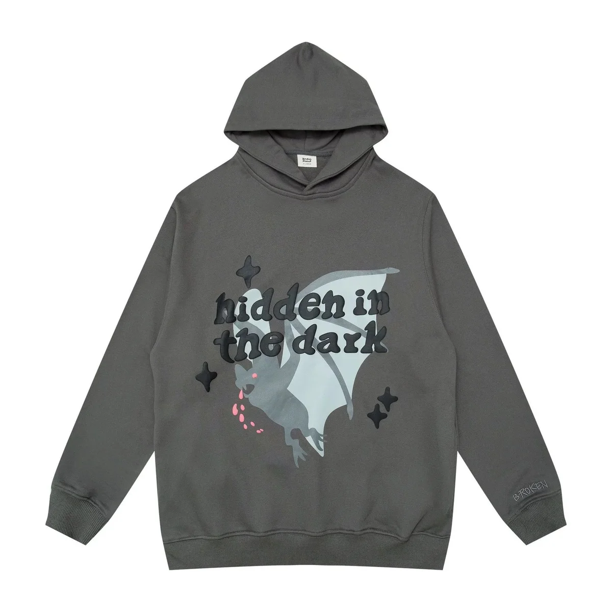 Other Unisex Hidden in the Dark Graphic Hoodie Grey - 1