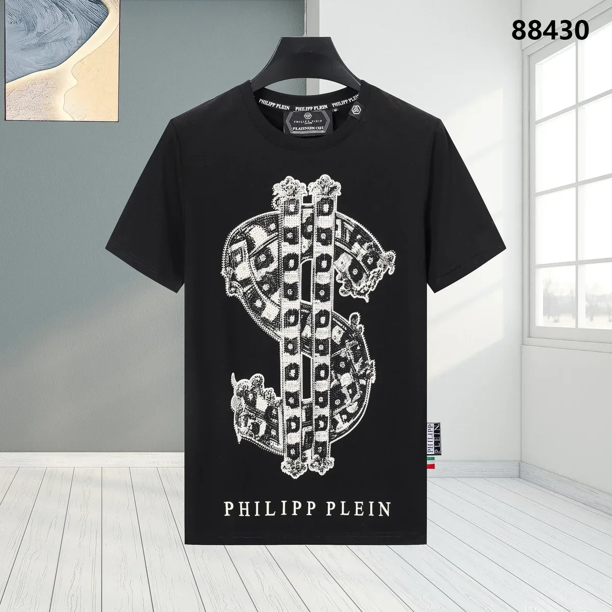 Philipp Plein Philipp Plein Dollar Sign T-Shirt Black Black - 1