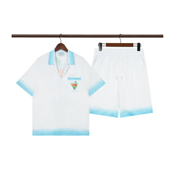 Other White & Blue Gradient Co-ord Set Casual White - 1