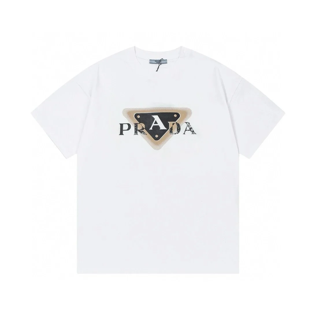 Prada Prada White Logo Print Oversized T-Shirt White - 1