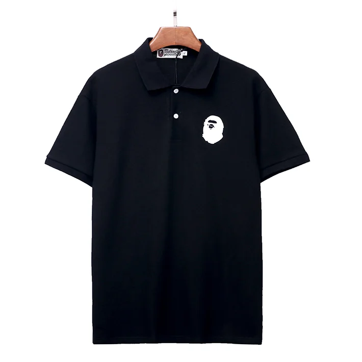 A Bathing Ape BAPE Black Baby Milo Polo Shirt Black - 1