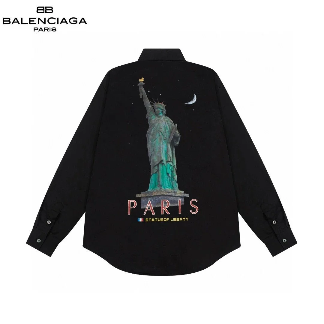 Balenciaga Balenciaga Statue of Liberty Black Shirt Black - 1