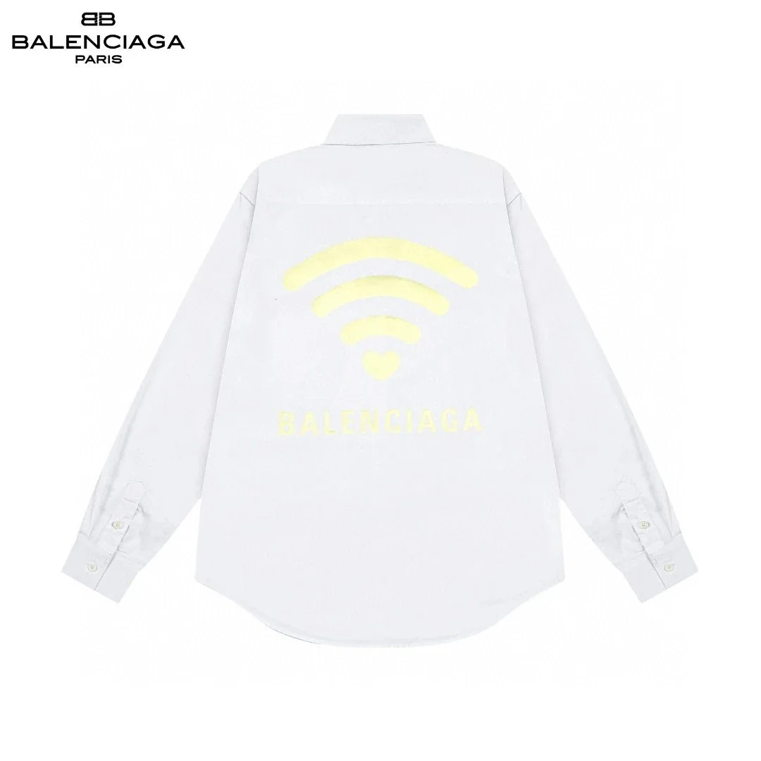Balenciaga Balenciaga White WiFi Logo Shirt White - 1
