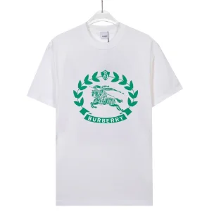 Burberry Burberry Green Crest Logo T-Shirt White White - 1