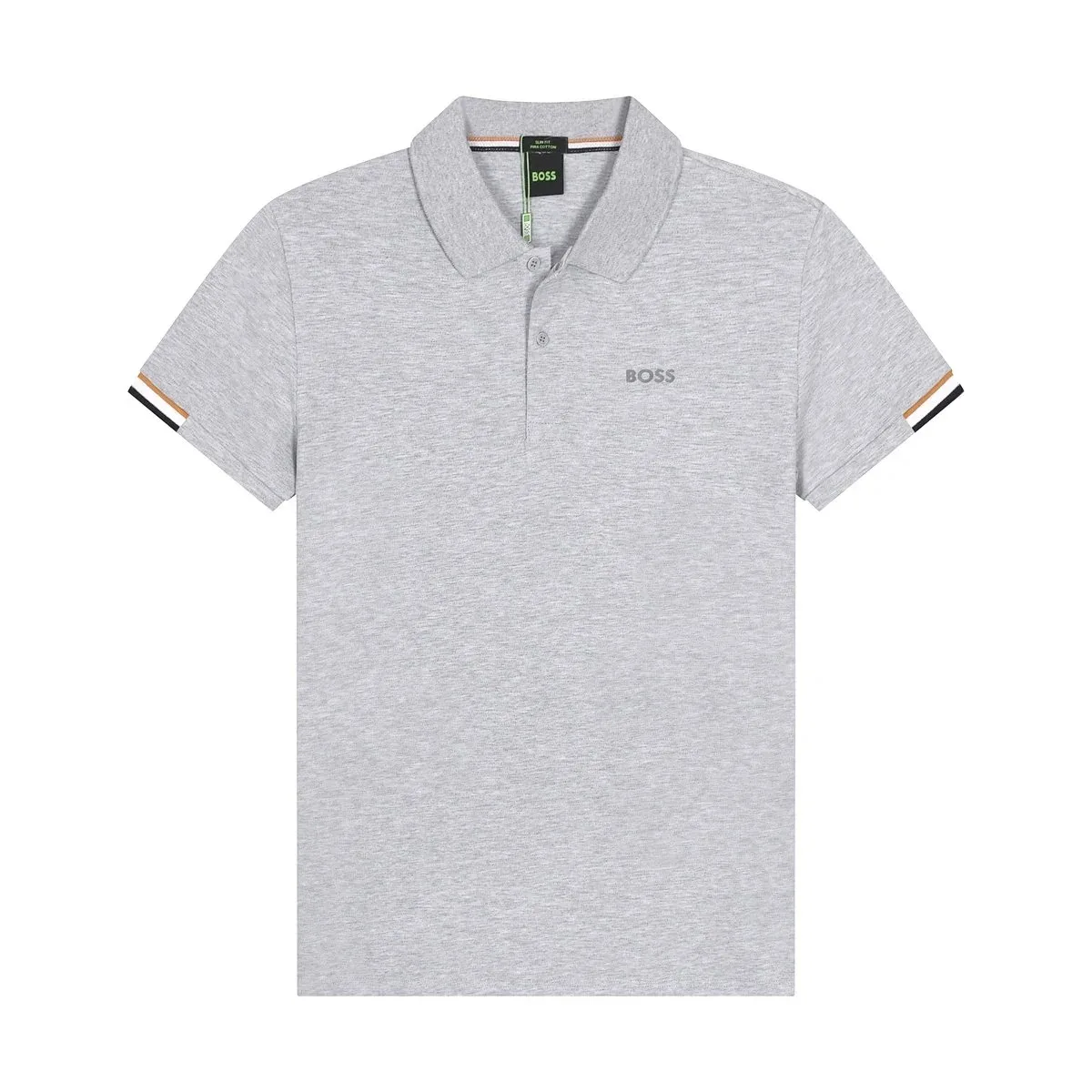 Hugo Boss HUGO BOSS Grey Melange Polo Shirt Grey - 1