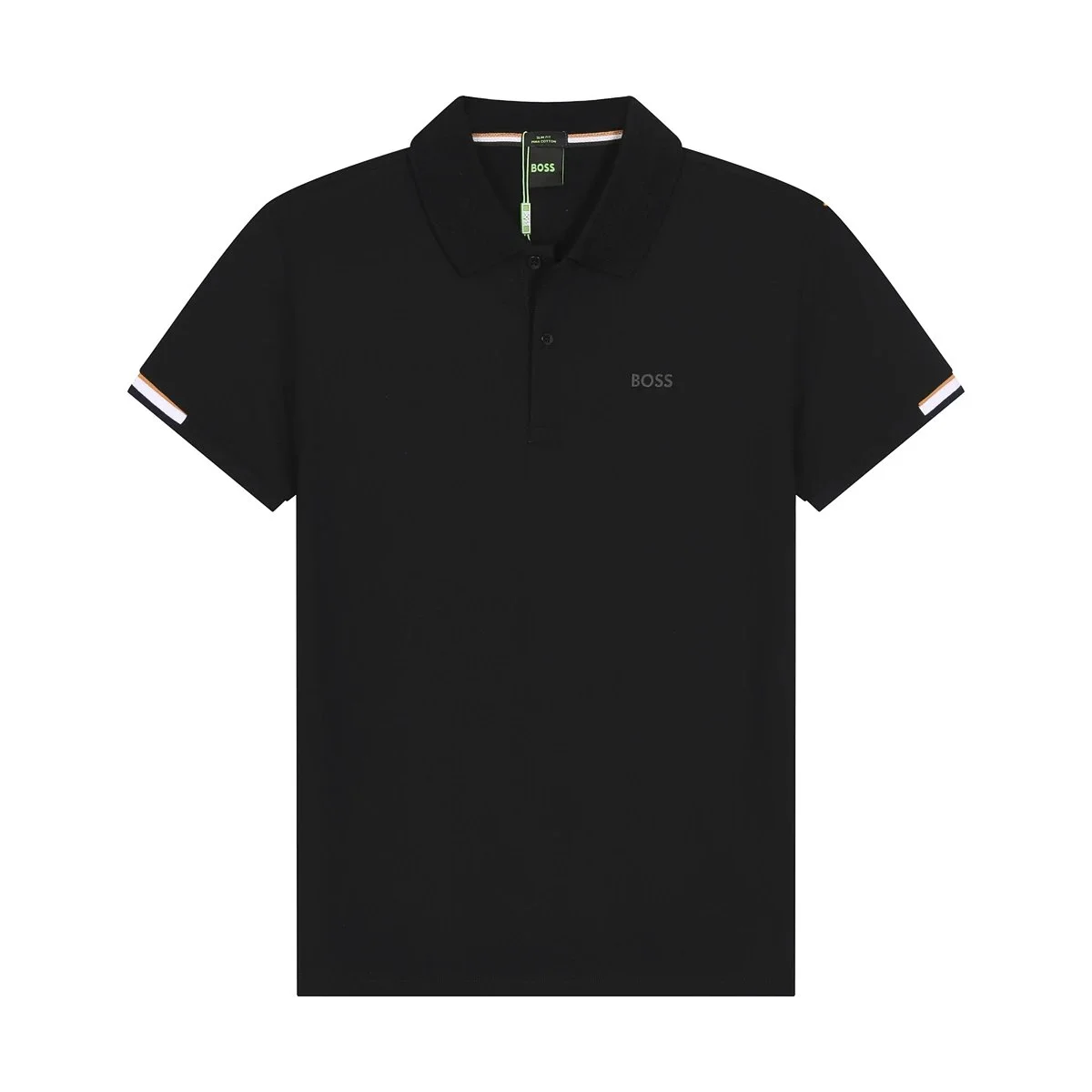 Hugo Boss HUGO BOSS Black Polo Shirt with Color Accents Black - 1