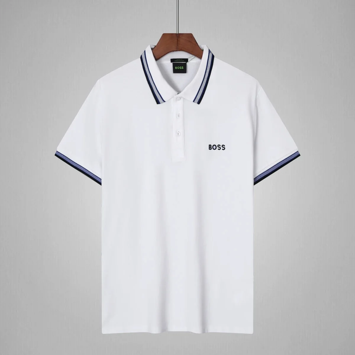 Hugo Boss HUGO BOSS White Polo Shirt with Navy Trim White - 1